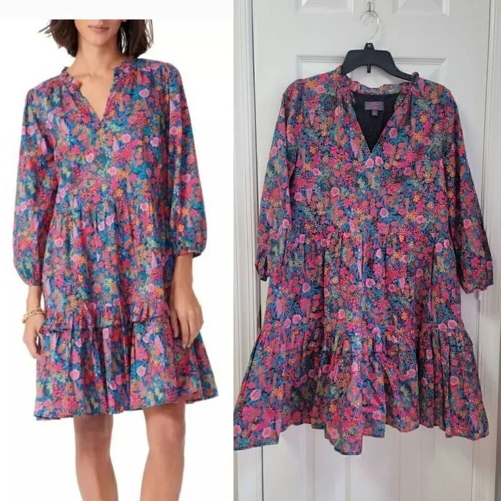 J.Crew Tiered Popover Ciara Floral Dress S